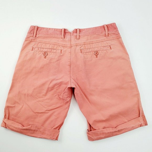 GAP Women's Cuffed Short Pants Size 2 Red … - Picture 2 of 6